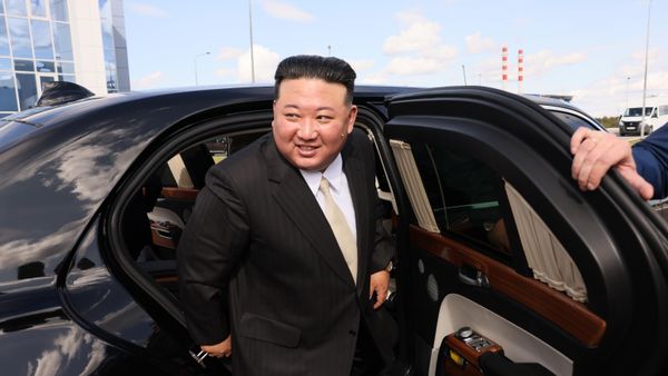 North Korean leader Kim Jong Un arrives at the Vostochny Cosmodrome for talks with Russian President Vladimir Putin on September 13, 2023. - Sputnik International