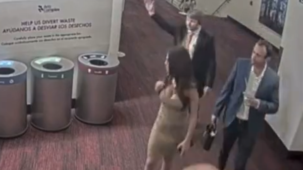 Image captures US Rep. Lauren Boebert (R-CO) as she was escorted out of a showing of the musical Beetlejuice after being accused of causing a disturbance and vaping during the performance. - Sputnik International