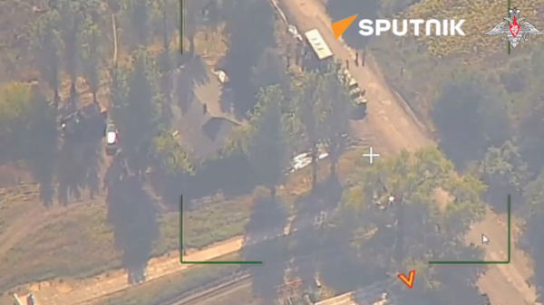 Destruction of a temporary Ukrainian Marine Corps deployment point - Sputnik International