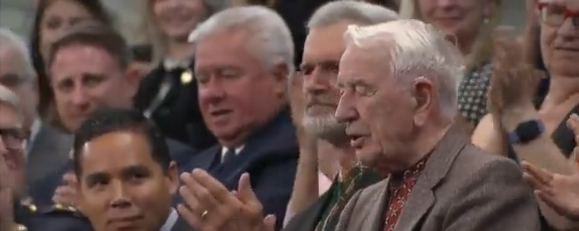 Yaroslav Hunka, Ukrainian Veteran for the Nazi 14th Waffen SS Grenadier Division, At the Canadian Parliament during Ukrainian President Volodymyr Zelensky's speech on September 22, 2024 - Sputnik International, 1920, 03.10.2023