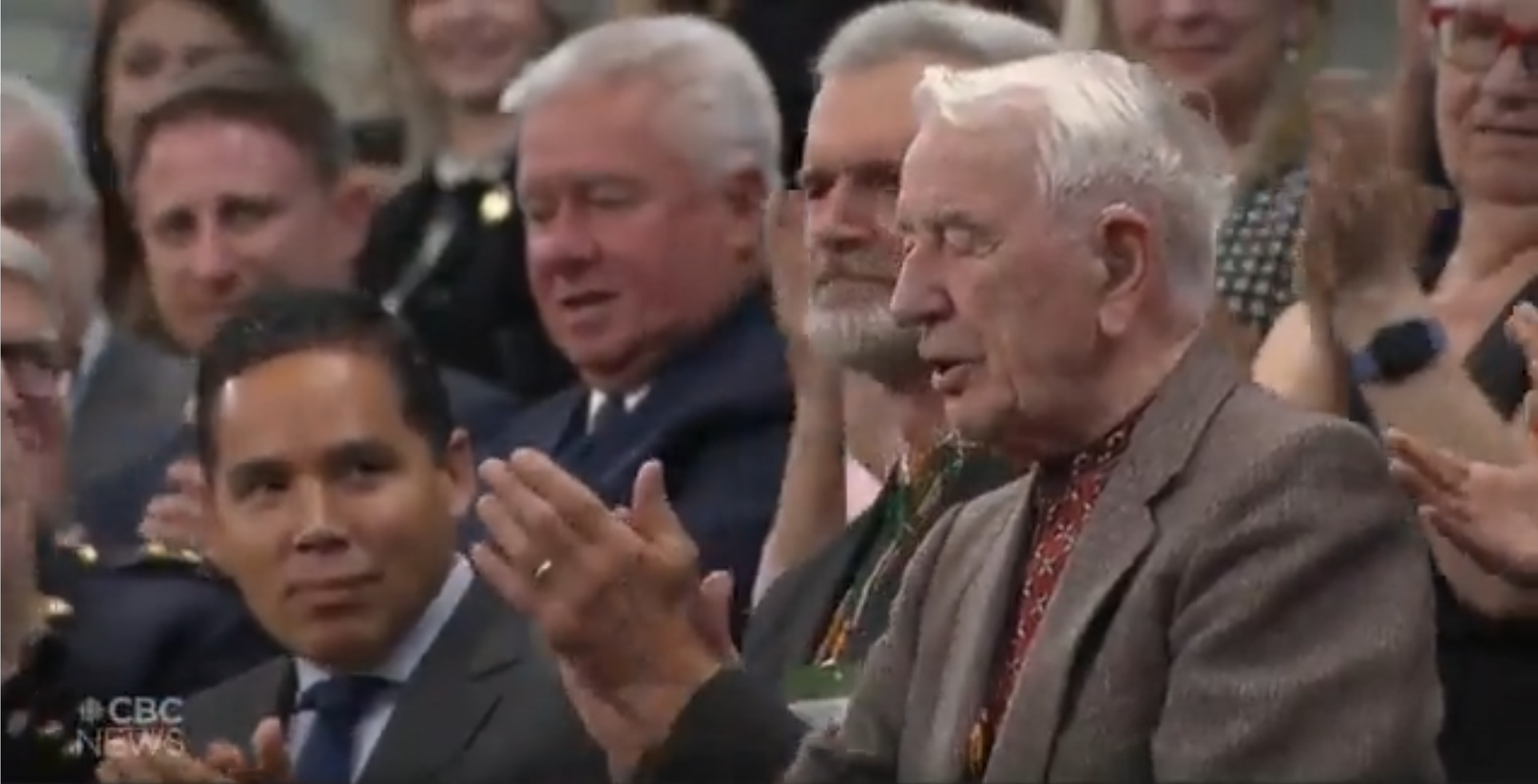 Yaroslav Hunka, Ukrainian Veteran for the Nazi 14th Waffen SS Grenadier Division, At the Canadian Parliament during Ukrainian President Volodymyr Zelensky's speech on September 22, 2024 - Sputnik International, 1920, 03.10.2023