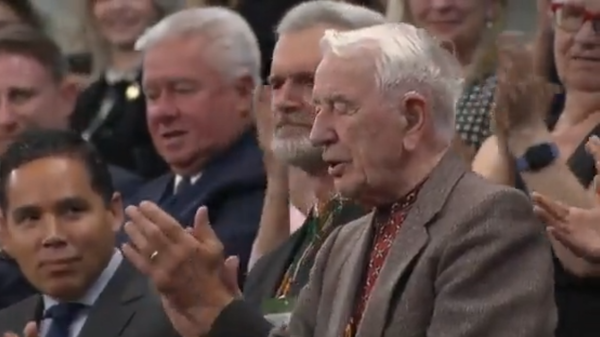 Yaroslav Hunka, Ukrainian Veteran for the Nazi 14th Waffen SS Grenadier Division, At the Canadian Parliament during Ukrainian President Volodymyr Zelensky's speech on September 22, 2024 - Sputnik International