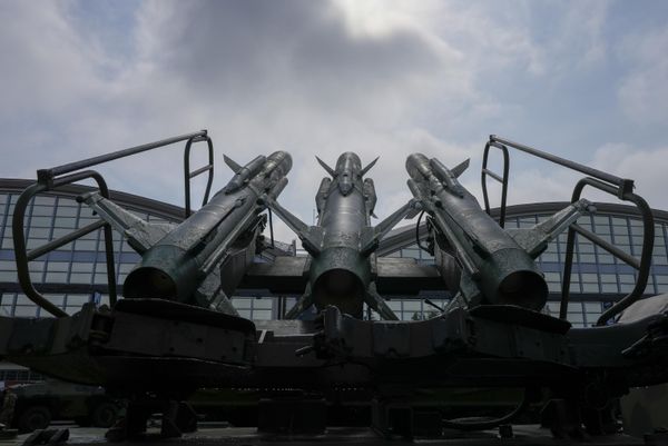 An anti-aircraft rocket system displayed at the 11th International Armament and Military Equipment Fair in Belgrade, Serbia. - Sputnik International
