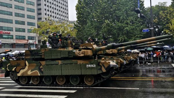South Korea's K2 Black Panther tanks roll during a military parade to mark the 75th anniversary of its armed forces, the biggest Armed Forces Day ceremony in a decade,in Seoul, South Korea. - Sputnik International