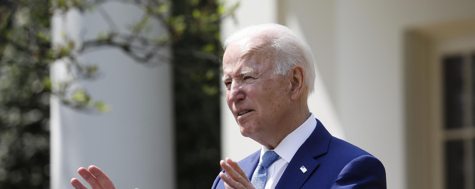 US President Joe Biden speaks in the Rose Garden at the White House US President Joe Biden speaks in the Rose Garden at the White House - Sputnik International, 1920, 16.10.2023