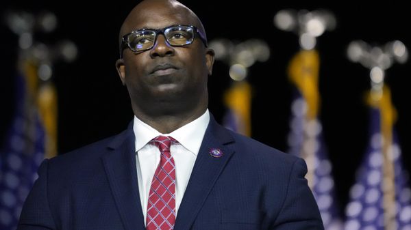Rep. Jamaal Bowman, D-N.Y., listens to fellow speakers before President Joe Biden speaks on the debt limit during an event at SUNY Westchester Community College, Wednesday, May 10, 2023, in Valhalla, N.Y. - Sputnik International