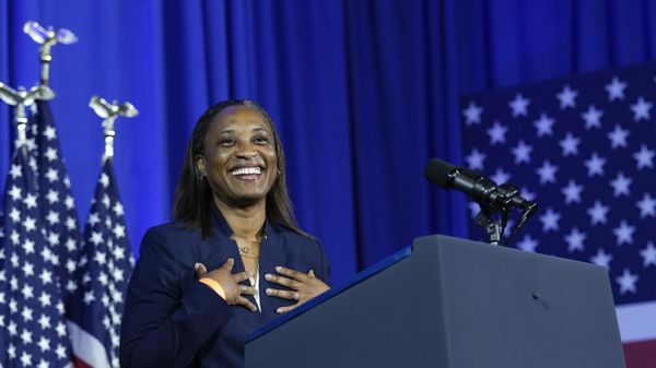 Laphonza Butler, President of EMILY's List, speaks during an event in Washington, Friday, June 23, 2023. California Gov. Gavin Newsom has named Butler to fill the U.S. Senate seat made vacant by Sen. Dianne Feinstein's death. - Sputnik International