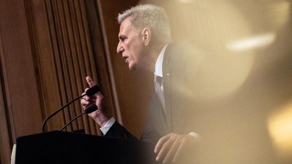 US Speaker of the House Kevin McCarthy, Republican of California, speaks to the press on Capitol Hill in Washington, DC, on September 30, 2023. - Sputnik International
