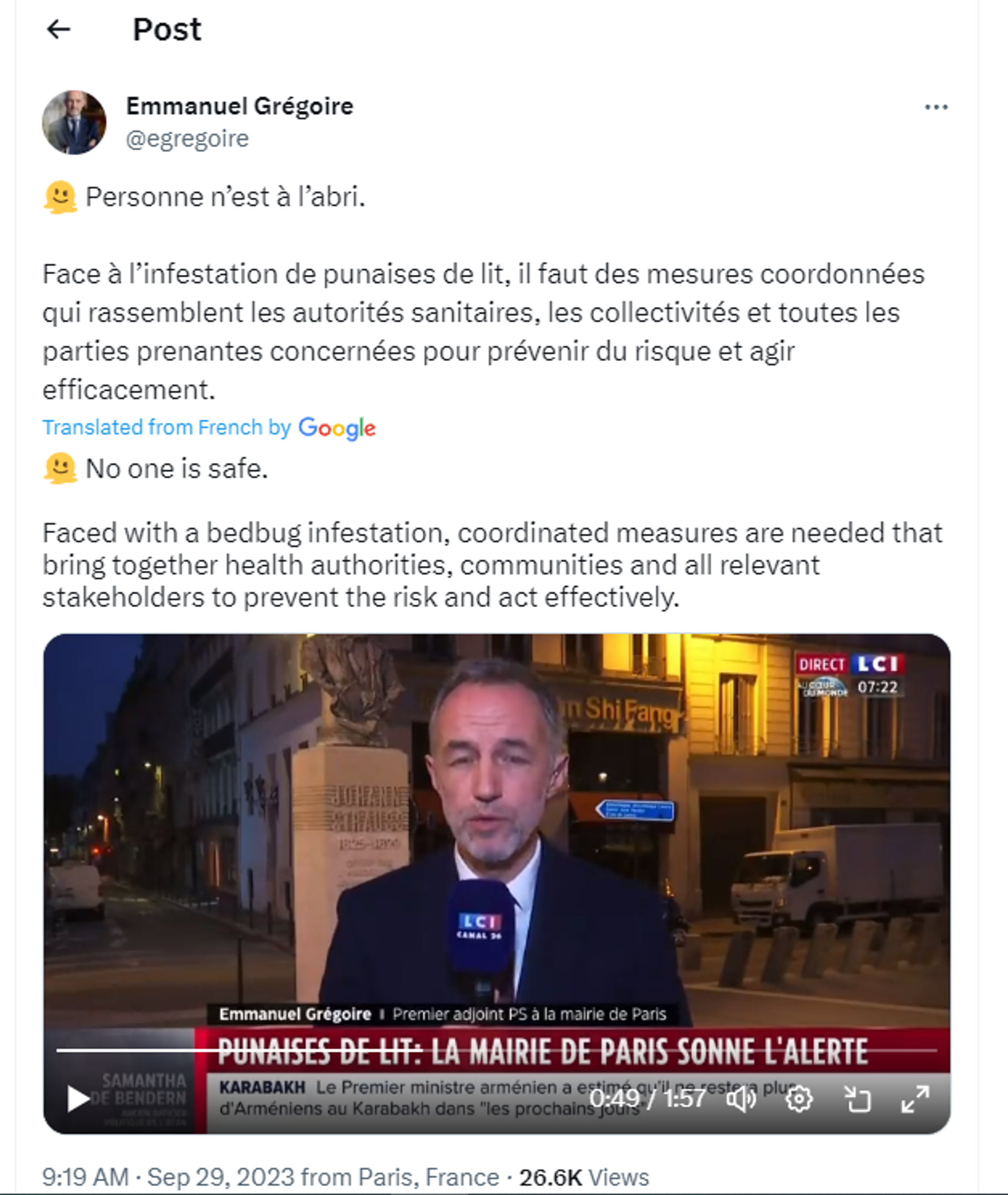 Paris Deputy Mayor Emmanuel Gregoire - Sputnik International, 1920, 06.10.2023