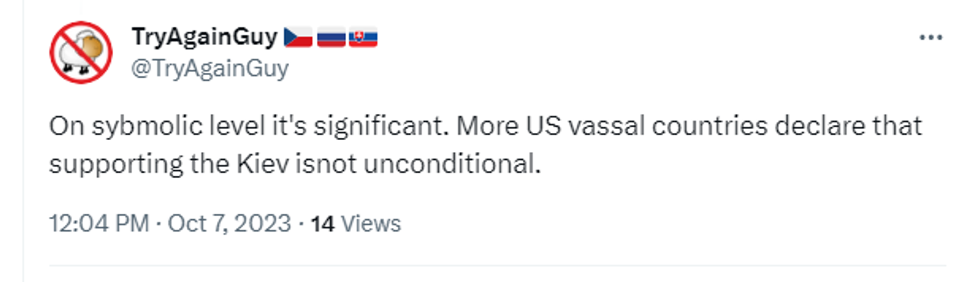  An X (formerly Twitter) screenshot - Sputnik International, 1920, 07.10.2023