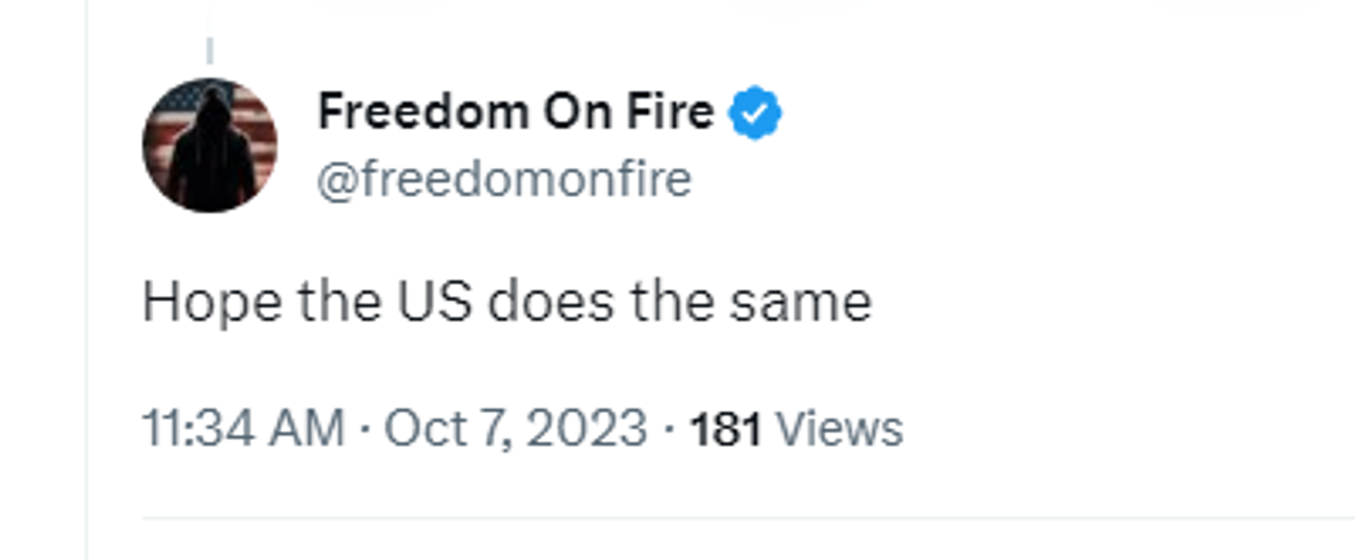 A Twitter screenshot - Sputnik International, 1920, 07.10.2023