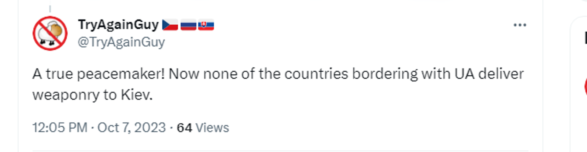 An X (formerly Twitter) screenshot - Sputnik International, 1920, 07.10.2023