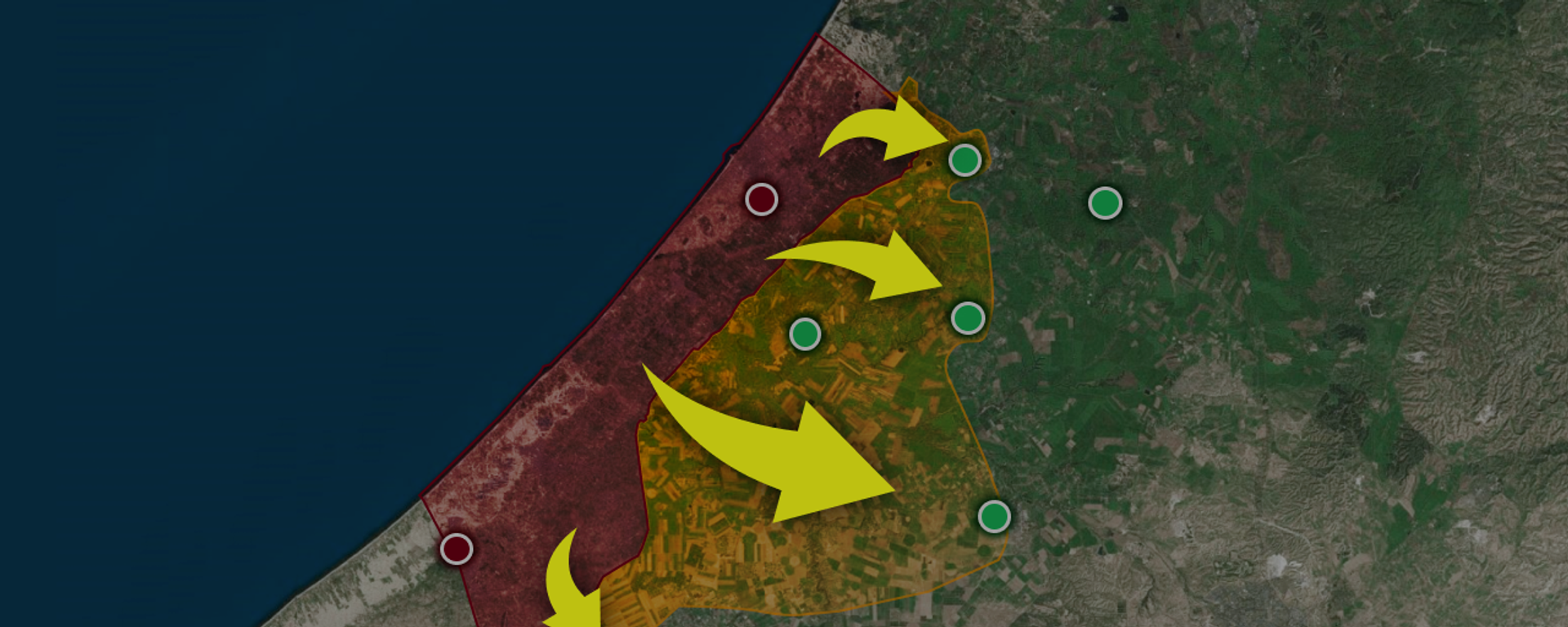 Israeli-Hamas Conflict: area controlled by Hamas as of October 8, 2023 Israeli-Hamas Conflict: area controlled by Hamas as of October 8, 2023 - Sputnik International, 1920, 07.10.2024