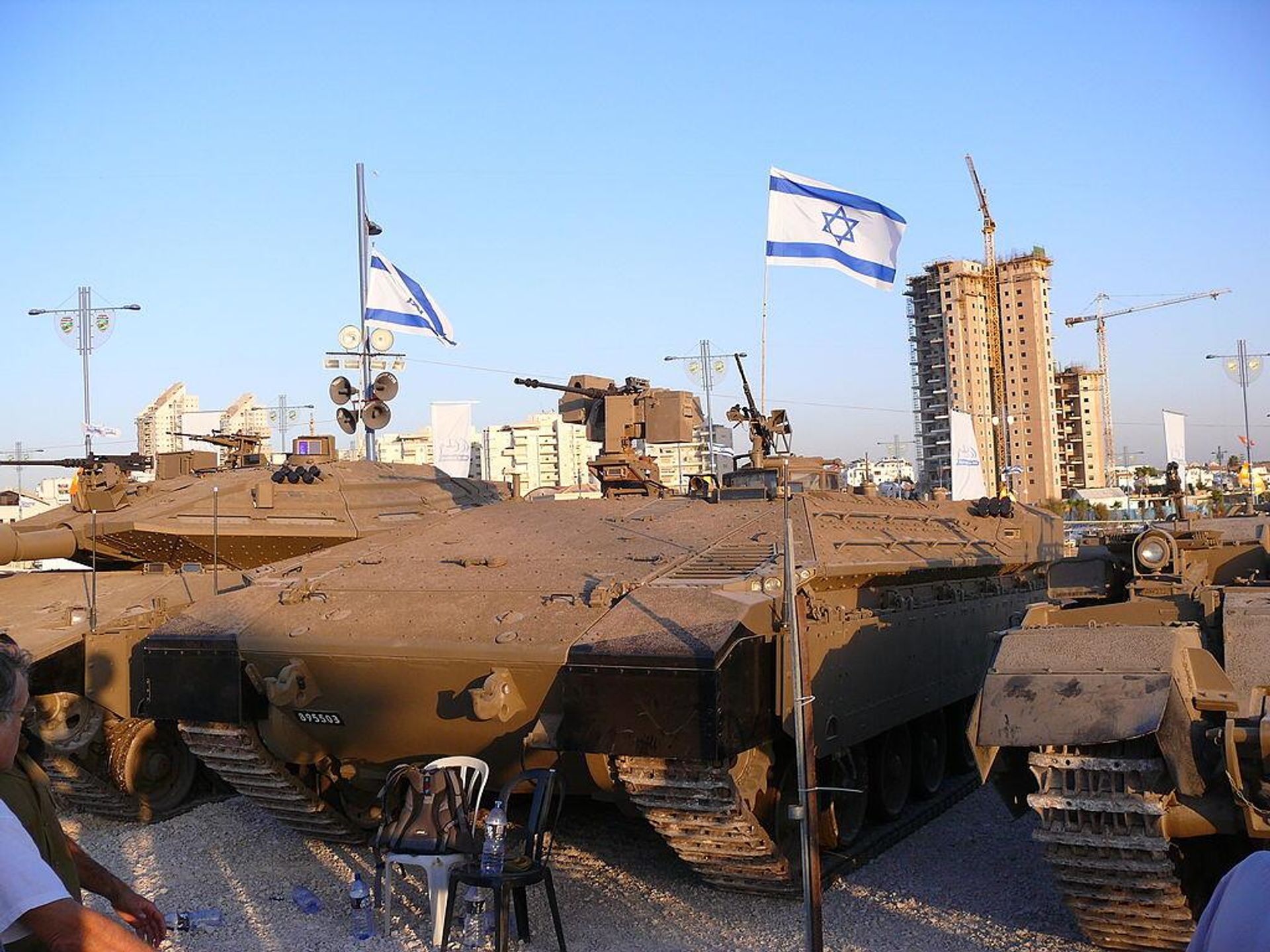 A Samson Remote Controlled Weapon Station, seen here welded to a Namer armored personnel carrier built on the Merkava Mark IV tank chassis. A Samson Remote Controlled Weapon Station, seen here welded to a Namer armored personnel carrier built on the Merkava Mark IV tank chassis. - Sputnik International, 1920, 11.10.2023