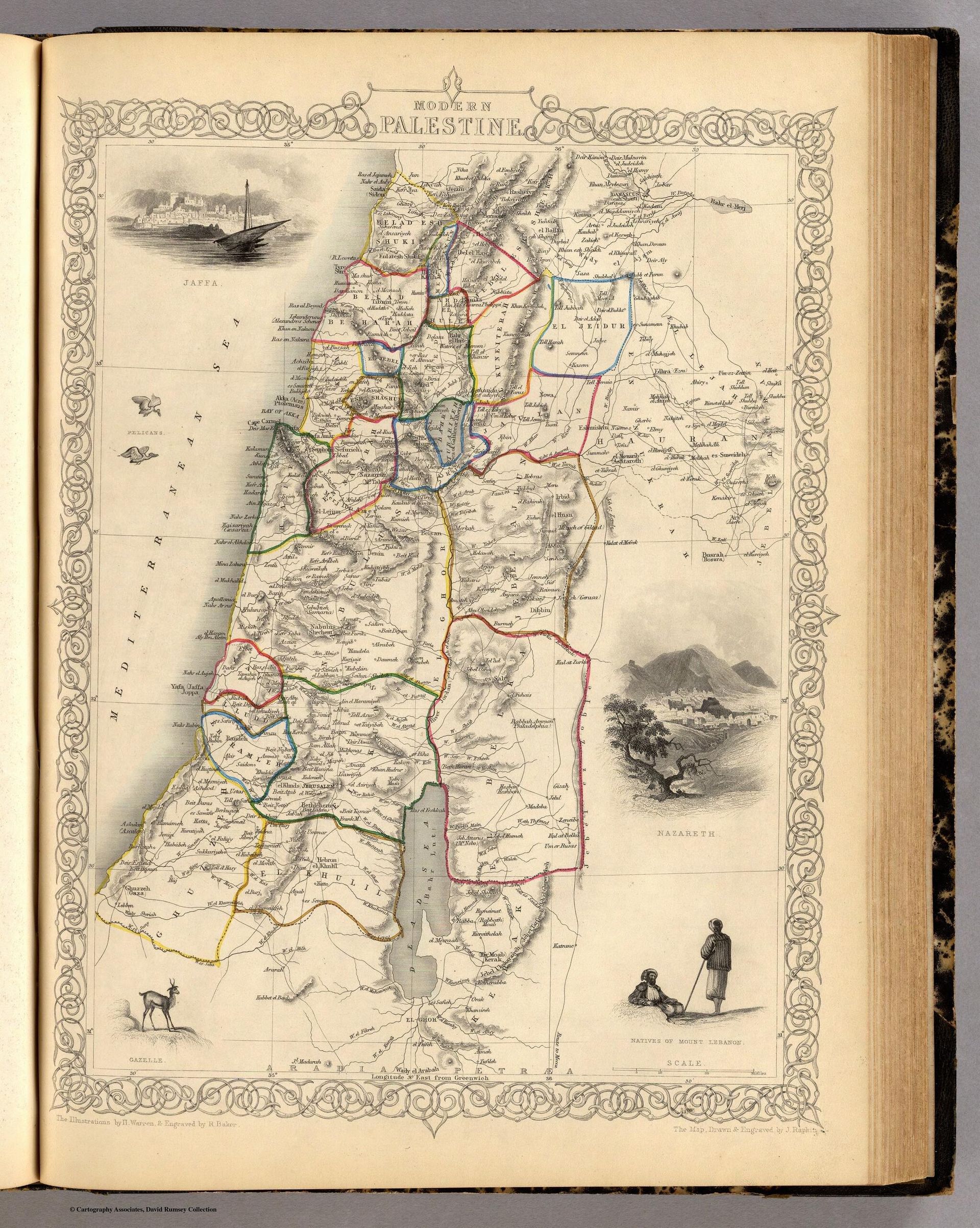 Map of Ottoman Palestine in 1851, from the The Illustrated Atlas, And Modern History Of The World Geographical, Political, Commercial & Statistical, Edited By R. Montgomery Martin - Sputnik International, 1920, 12.10.2023