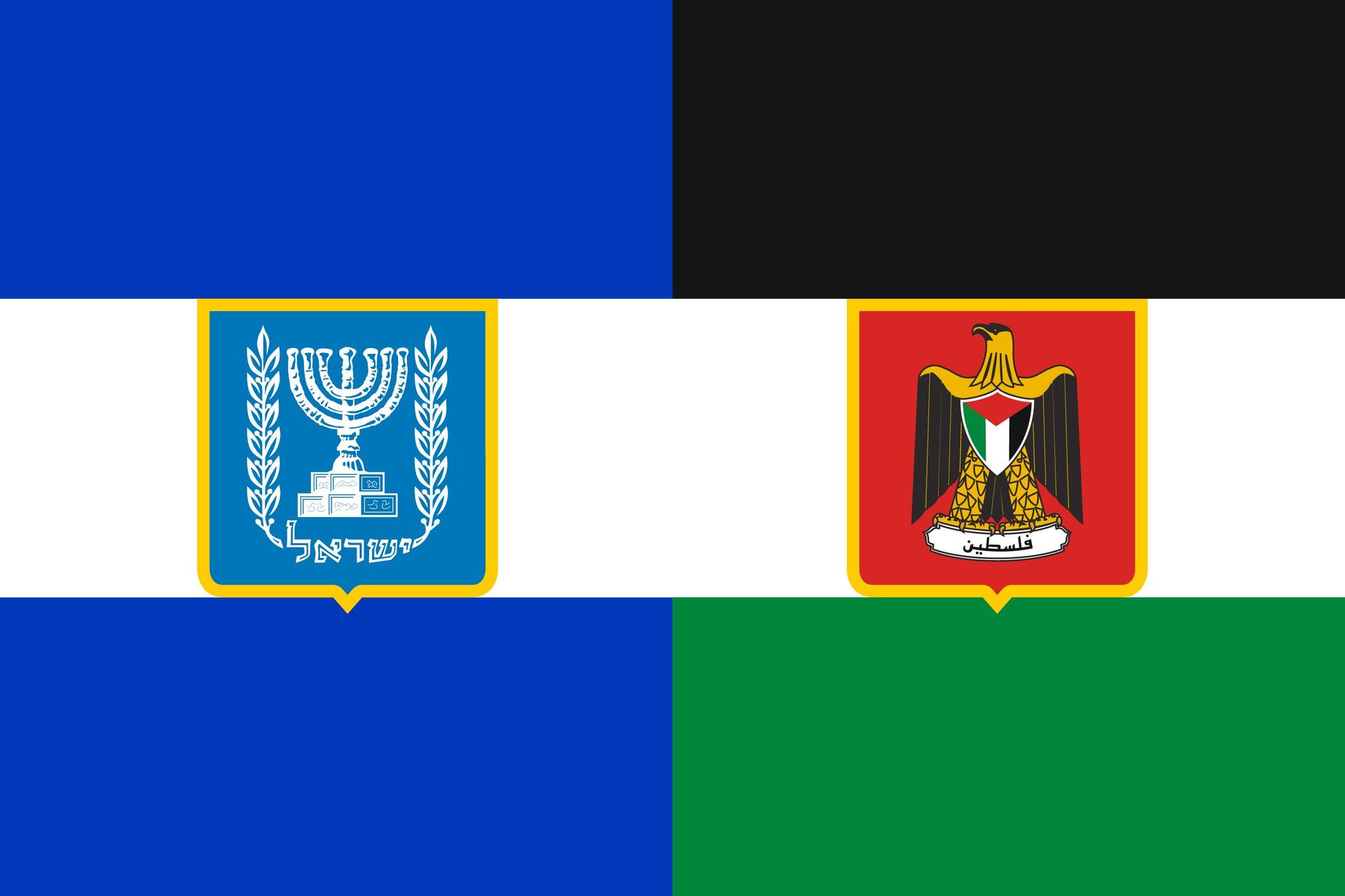 Artist's vision of a combined national flag for a single joint Israeli-Palestinian state. - Sputnik International, 1920, 12.10.2023