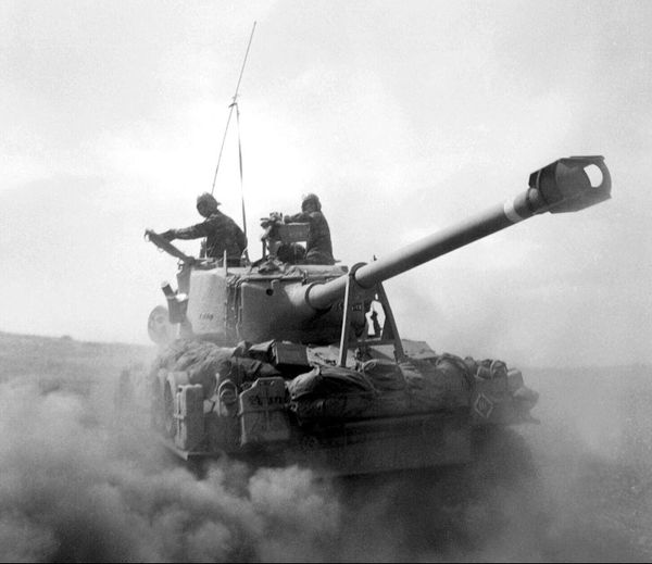 A US-built Israeli tank churns dust in the desert in this photo taken in June 1967 on the Golan Heights. Thirty years after the six-day war, new revelations show that Israeli generals exerted considerable pressure to push their government to go into battle. The war was decided on during a meeting 02 June 1967 between the chief of staff and the Labor government of Levy Eshkol following the failure of diplomatic negotiations. A US-built Israeli tank churns dust in the desert in this photo taken in June 1967 on the Golan Heights. Thirty years after the six-day war, new revelations show that Israeli generals exerted considerable pressure to push their government to go into battle. The war was decided on during a meeting 02 June 1967 between the chief of staff and the Labor government of Levy Eshkol following the failure of diplomatic negotiations. - Sputnik International