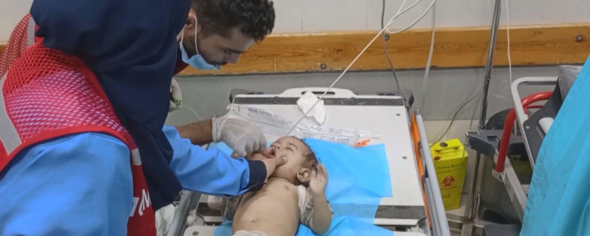 A missile strike at al-Ahli Arab hospital in Gaza A missile strike at al-Ahli Arab hospital in Gaza - Sputnik International, 1920, 03.11.2023