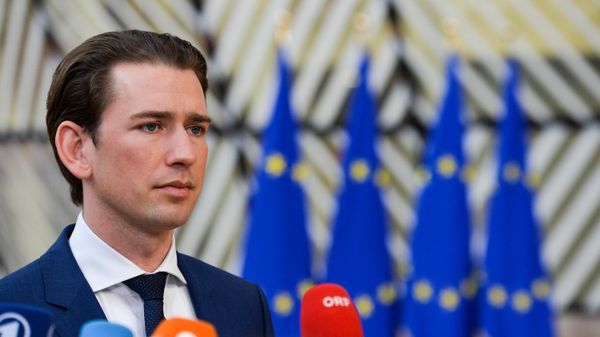 Austria's Chancellor Sebastian Kurz talks to the media at the European Union leaders summit in Brussels, Belgium, February 20, 2020 - Sputnik International
