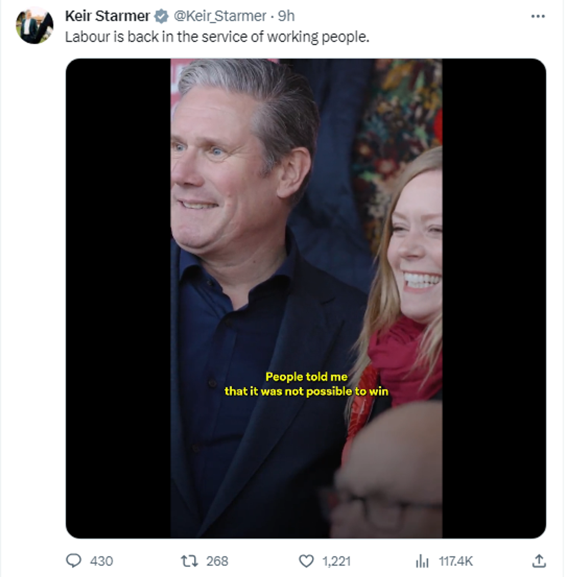 Screengrab of X post by Sir Keir Starmer, leader of the UK Labour Party. Screengrab of X post by Sir Keir Starmer, leader of the UK Labour Party. - Sputnik International, 1920, 21.10.2023