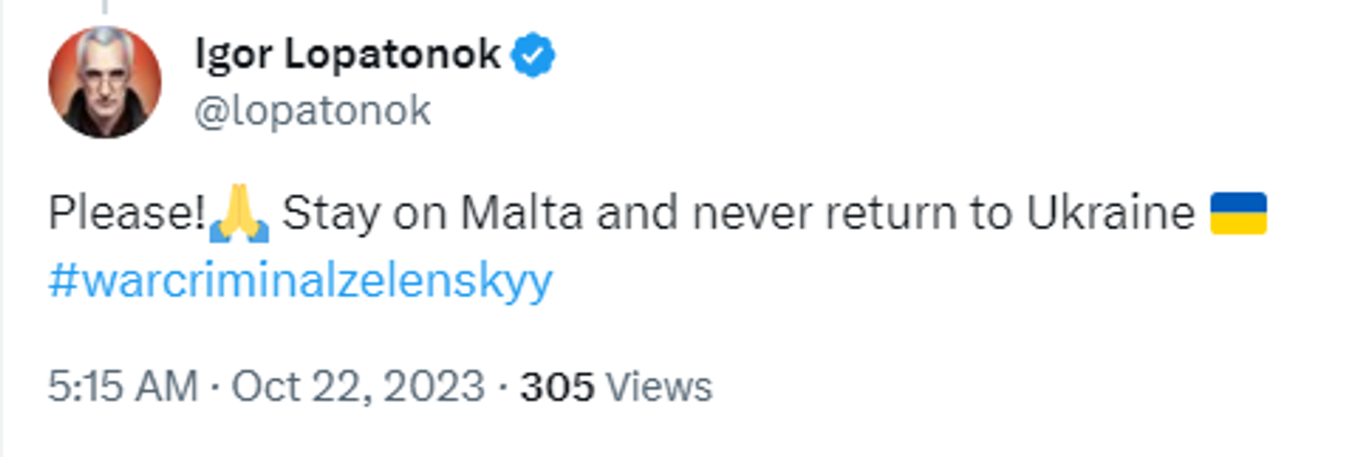 Screenshot of X post. - Sputnik International, 1920, 22.10.2023