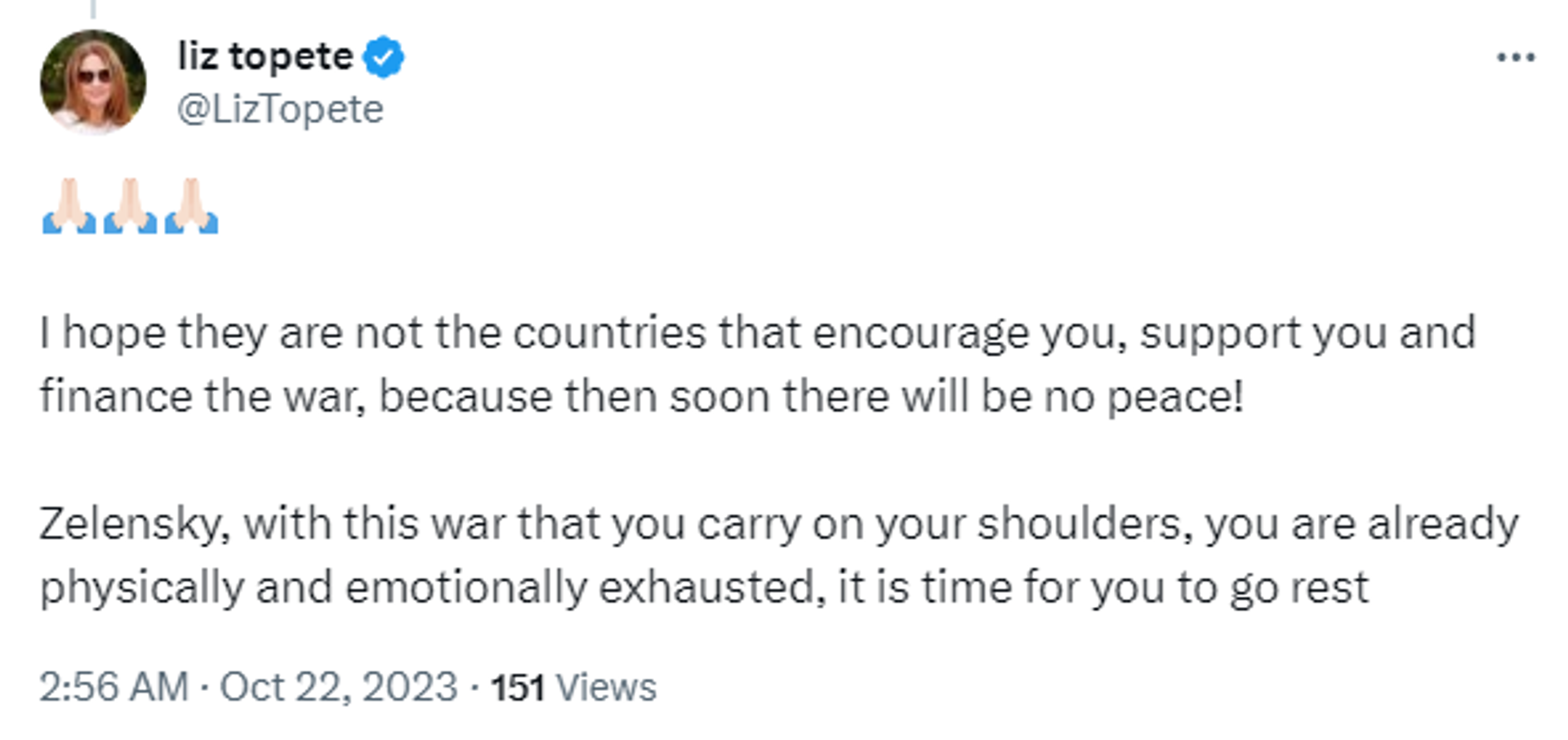 Screenshot of X post. - Sputnik International, 1920, 22.10.2023