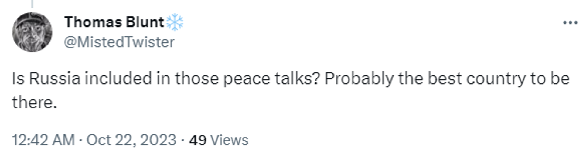 Screenshot of X post. - Sputnik International, 1920, 22.10.2023