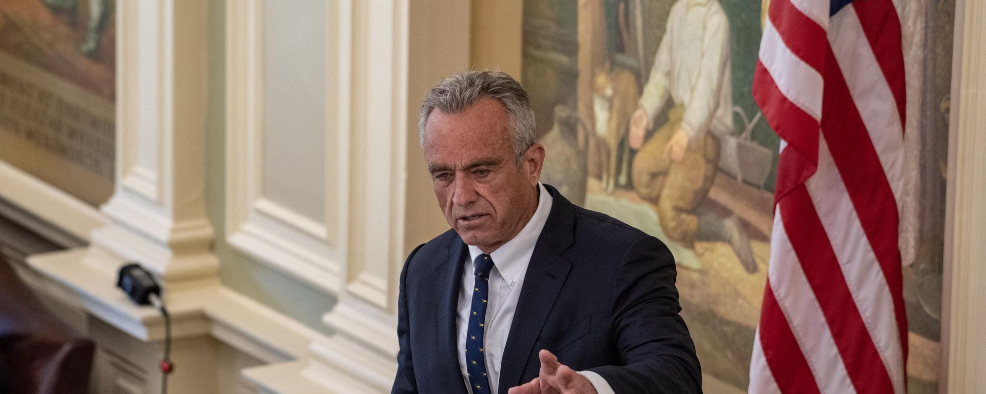 US 2024 Presidential hopeful Robert Kennedy, Jr., speaks during an address to the New Hampshire Senate at the State House in Concord, New Hampshire, on June 1, 2023 US 2024 Presidential hopeful Robert Kennedy, Jr., speaks during an address to the New Hampshire Senate at the State House in Concord, New Hampshire, on June 1, 2023 - Sputnik International, 1920, 01.11.2023