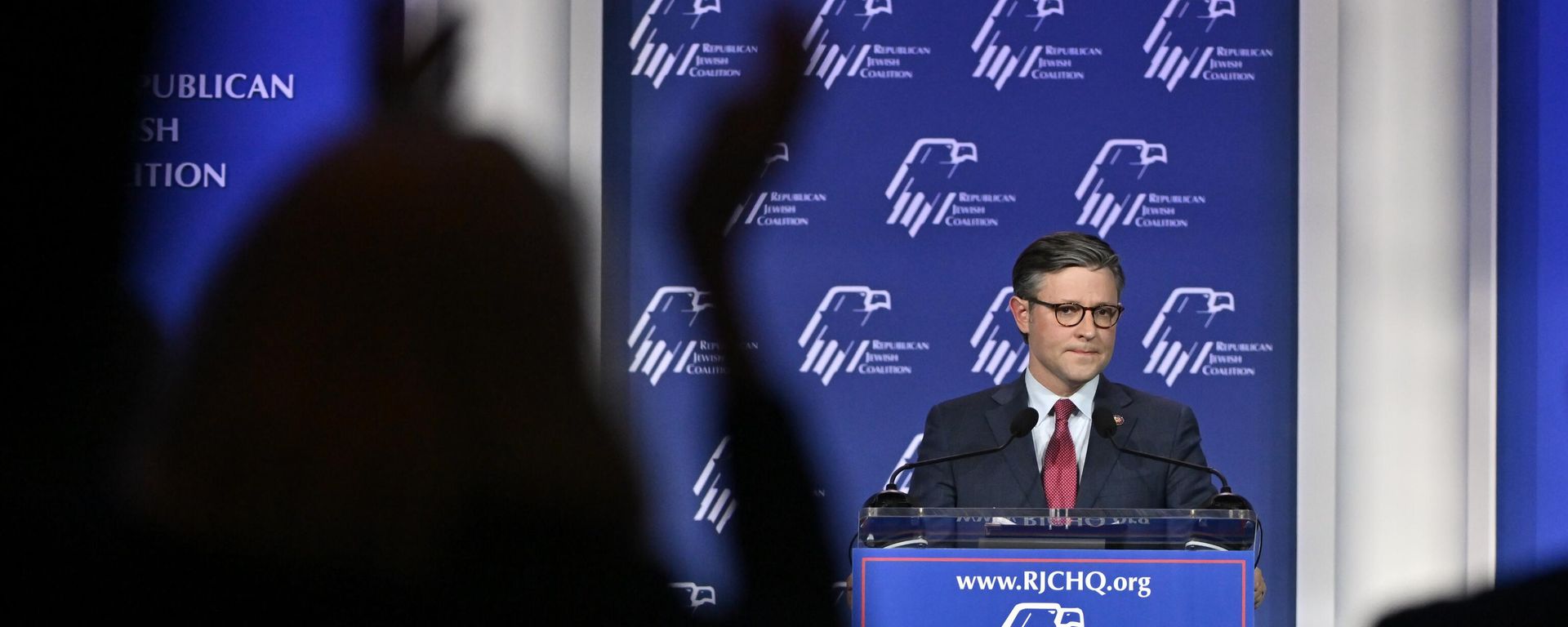 Republican House of Representatives Speaker Mike Johnson speaks at an annual leadership meeting of the Republican Jewish Coalition, Saturday, Oct. 28, 2023, in Las Vegas - Sputnik International, 1920, 18.04.2024