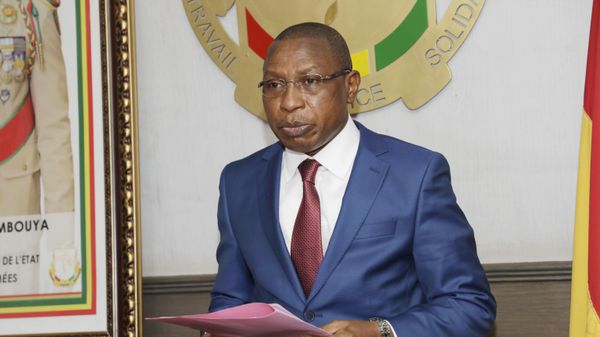 Moussa Dadis Camara speaks upon his arrival from exile in Conakry, Guinea Wednesday, Dec. 22, 2021 - Sputnik International