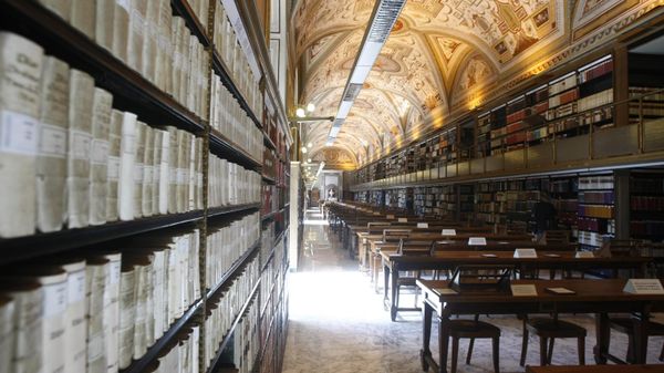 A view of the Vatican Apostolic Library, Vatican City, Monday, Sept. 13, 2010. The Vatican's Apostolic Library is reopening to scholars following a three-year renovation to improve its cataloguing and security measures. The library, which houses one of the world's best collections of illuminated manuscripts, opens its doors Sept. 20. Details will be announced Monday at a press conference. The library was started by Pope Nicholas V in the 1450's with an initial 350 Latin manuscripts. By the time Nicholas died in 1455, the collection had swelled to about 1,500 codices and was the largest in Europe. Today, the Vatican Library has about 65,000 manuscripts as well as the Codex B, the oldest known complete Bible, dating from about 325 A.D. and believed to have been one of the 50 bibles Emperor Constantine commissioned.  - Sputnik International
