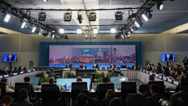 US Treasury Secretary Janet Yellen gives opening remarks at the first session of the APEC Finance Ministers Meeting on November 13, 2023 in San Francisco, California. The APEC session was slated to focus on global and regional economic and financial outlooks. The APEC Summit takes place through November 17 - Sputnik International