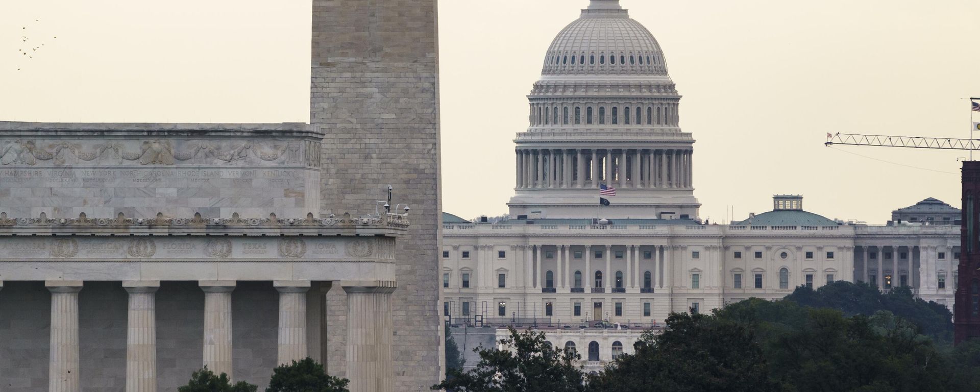 The Washington skyline is seen as Congress and the White House grapple with a stopgap bill to avert a government shutdown. - Sputnik International, 1920, 13.11.2024