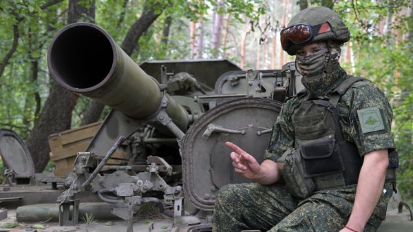 A crew member of the Tulpan self-propelled mortar system is seen in the Russian special military operation zone. File photo - Sputnik International