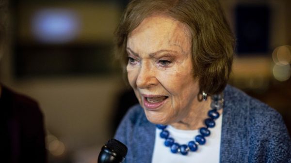 The former First Lady Rosalynn Carter speaks to the press at conference at The Carter Center on Tuesday, Nov. 5, 2019, in Atlanta. Carter enjoyed a light lunch in the audience as a panel discussion led by Judy Woodruff, anchor of PBS NewsHour, took center stage. The former First Lady made remarks about her upbringing as a caregiver and the health of her husband, former President Jimmy Carter.  - Sputnik International