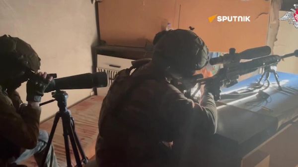 Combat work by airborne snipers near Artemovsk (Bakhmut) - Sputnik International