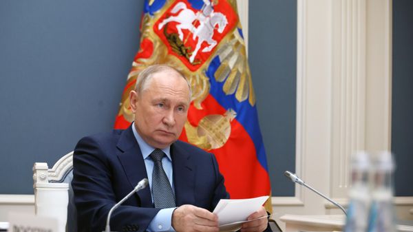 Russian President takes part in the virtual G20 summit hosted by India, Wednesday,  November 22, 2023. - Sputnik International