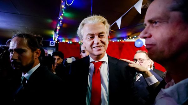 PVV leader Geert Wilders reacts to the results of the House of Representatives elections in Scheveningen, the Netherlands, 22 November 2023.  - Sputnik International
