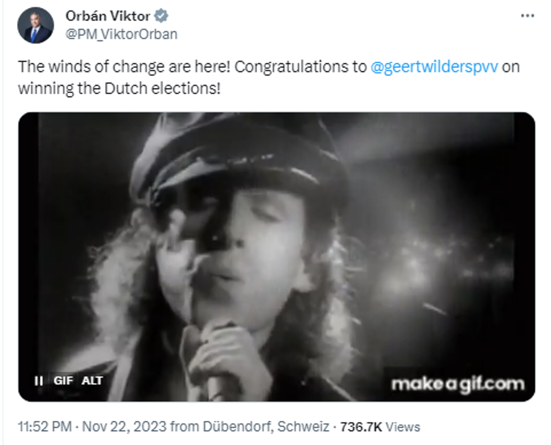 Screenshot of X post by Hungary's Prime Minister Victor Orban. - Sputnik International, 1920, 23.11.2023