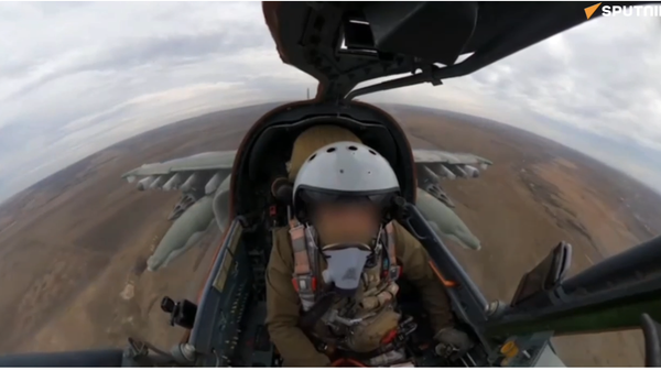 Su-25 fighter jet in action in special op zone - Sputnik International