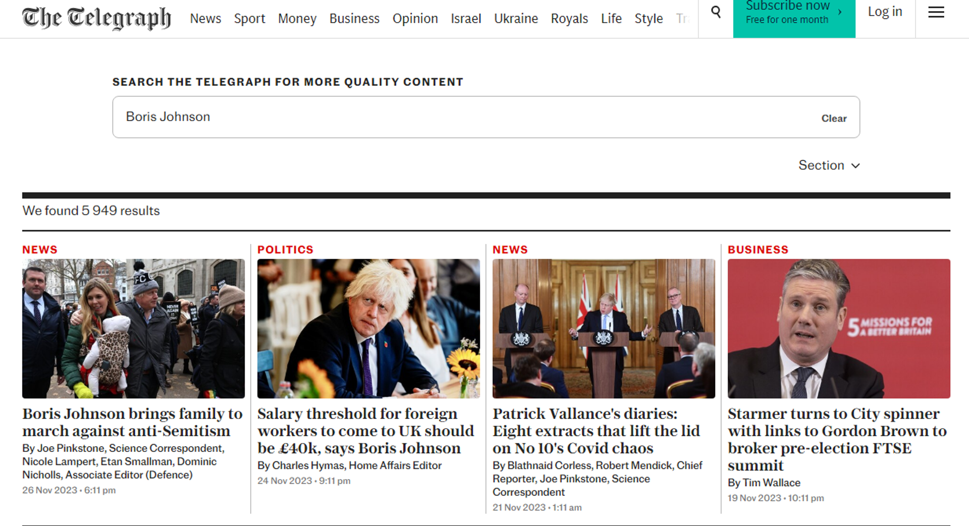 Screenshot of a Telegraph page. - Sputnik International, 1920, 27.11.2023
