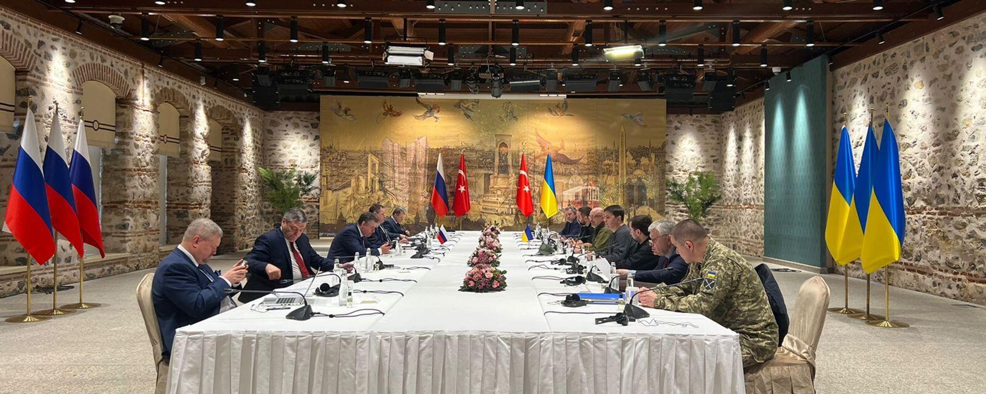 The Russia-Ukraine peace talks in Istanbul in March 2022. The Russia-Ukraine peace talks in Istanbul in March 2022. - Sputnik International, 1920, 28.12.2023