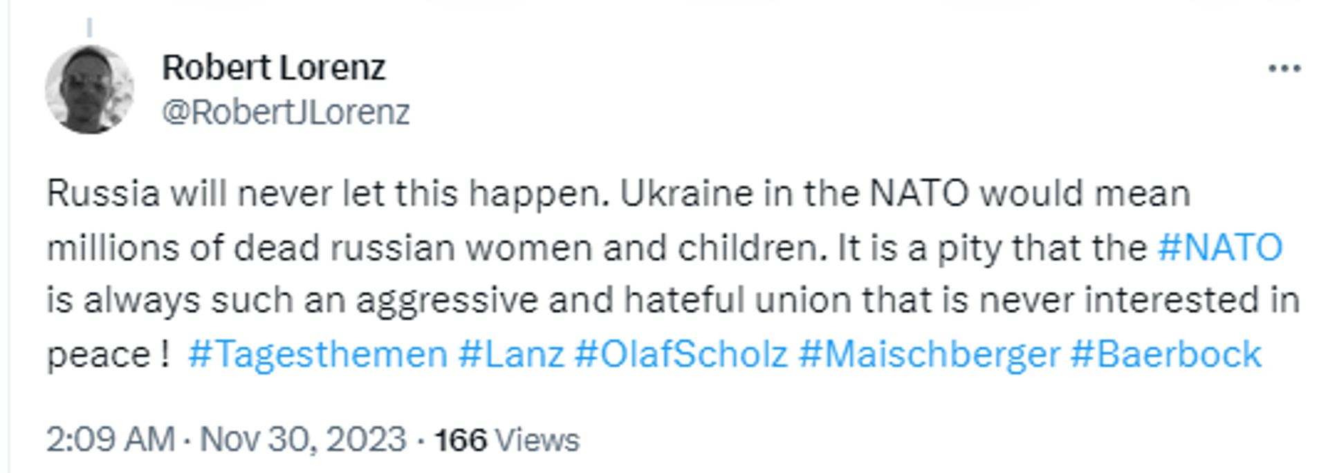 Screenshot of X post. - Sputnik International, 1920, 30.11.2023