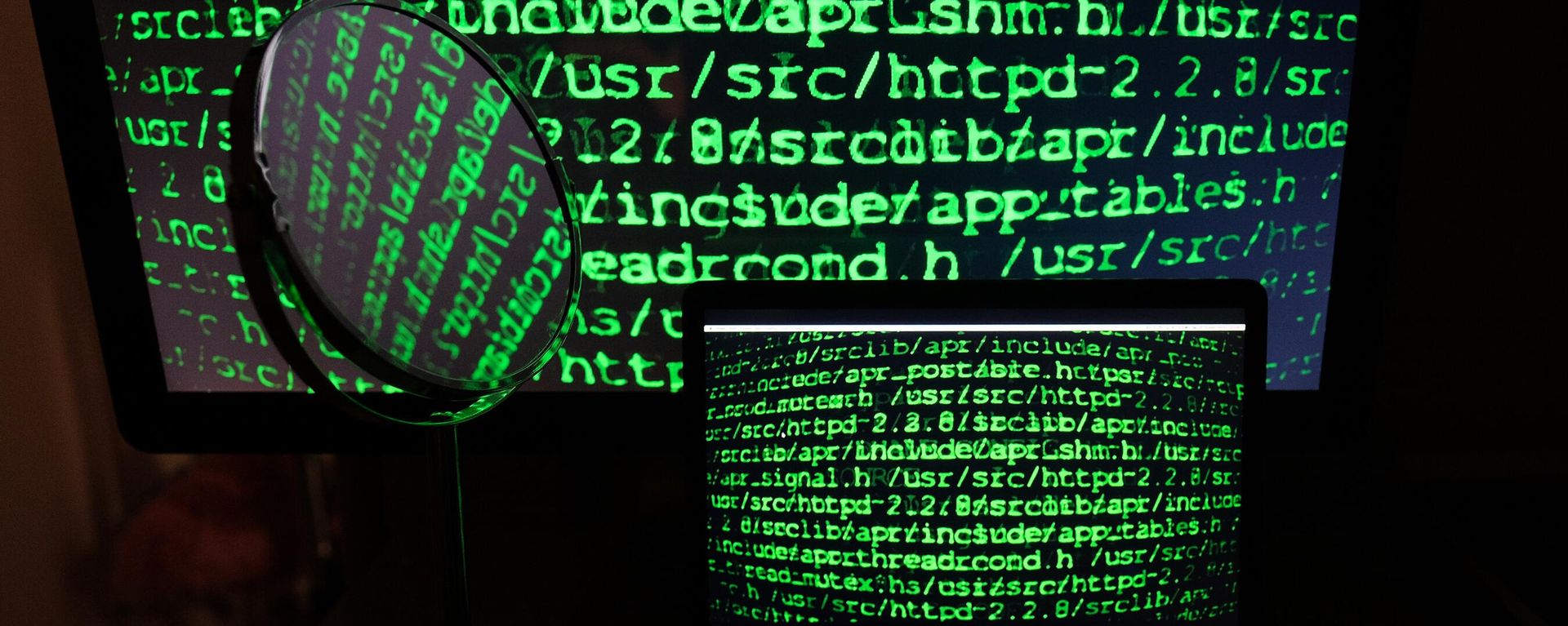 Lines with digits on computer and laptop screens. - Sputnik International, 1920, 18.11.2025