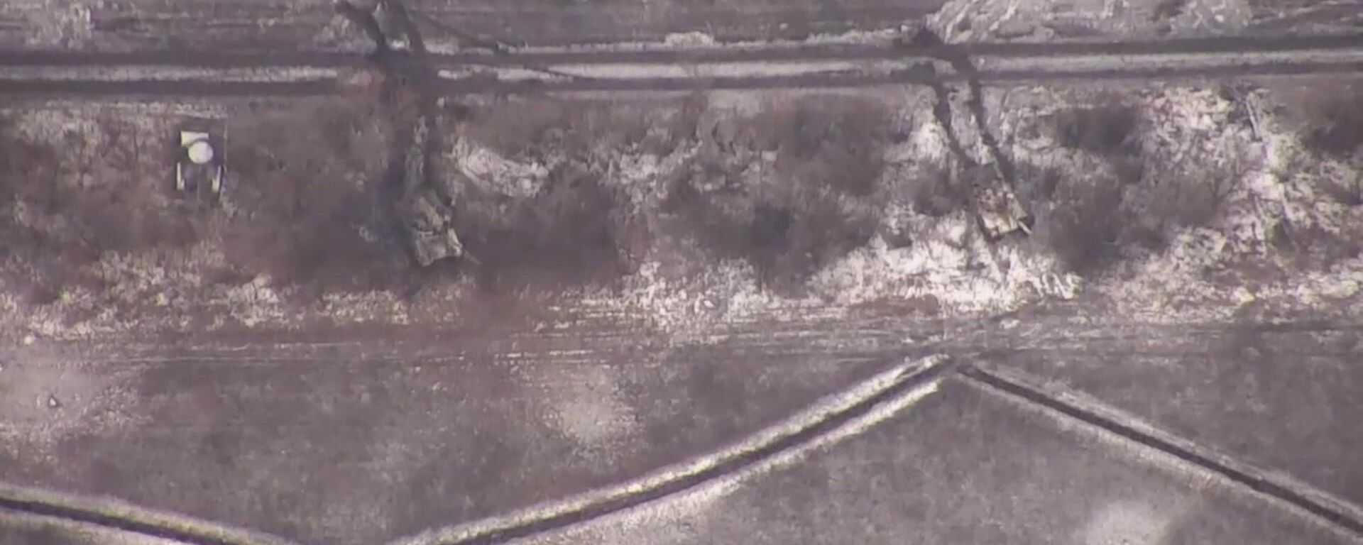 Russian Lancets destroyed two tanks and a self-propelled gun of the Armed Forces of Ukraine Russian Lancets destroyed two tanks and a self-propelled gun of the Armed Forces of Ukraine - Sputnik International, 1920, 13.12.2023
