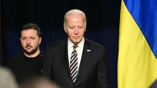 US President Joe Biden and Ukrainian President Volodymyr Zelensky in Washington, DC, December 12, 2023. US President Joe Biden and Ukrainian President Volodymyr Zelensky in Washington, DC, December 12, 2023. - Sputnik International