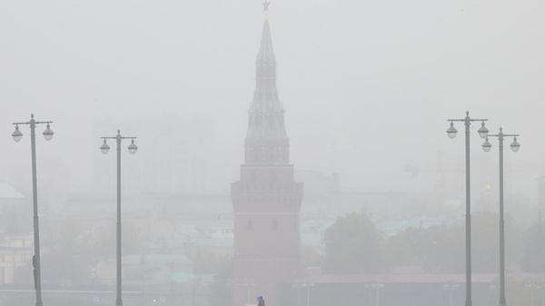 A view depicting one of the Kremlin's tower on a foggy day, in Moscow, Russia. - Sputnik International
