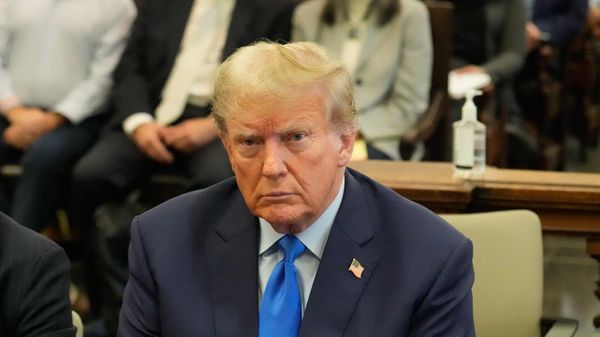 Former US President Donald Trump attends the trial of himself, his adult sons, the Trump Organization and others in a civil fraud case brought by state Attorney General Letitia James, at a Manhattan courthouse, in New York City, on October 2, 2023 - Sputnik International