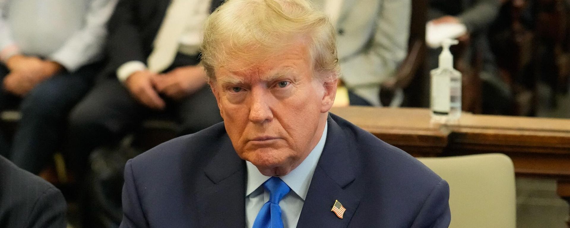 Former US President Donald Trump attends the trial of himself, his adult sons, the Trump Organization and others in a civil fraud case brought by state Attorney General Letitia James, at a Manhattan courthouse, in New York City, on October 2, 2023 - Sputnik International, 1920, 30.12.2023