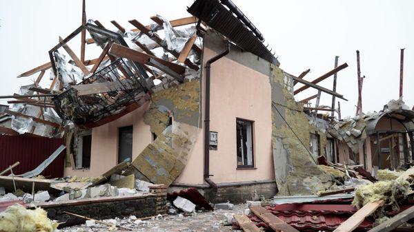 A view shows a residential building destroyed after recent shelling, in Volnovakha, Donetsk People's Republic, Russia, January 20, 2023 - Sputnik International